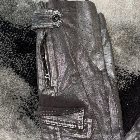 Ralph Lauren Silver Cargo Moto Jeans US Size 30 - Picture 2 of 9